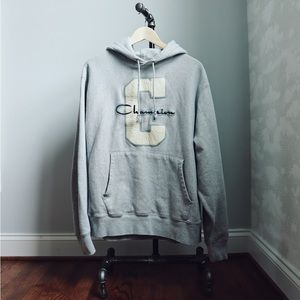 Champion Hoodie Embroidered Logo